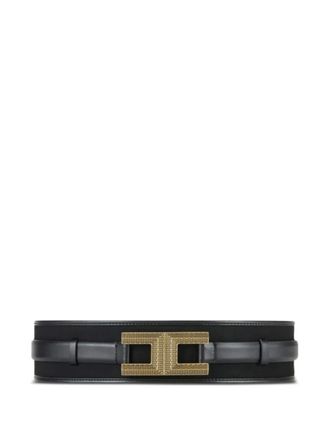Elisabetta Franchi buckle belt - women - Polyurethane/Polyester - 40 - Black