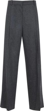 Khaite Wollen straight broek - Grijs