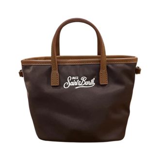 MC2 Saint Barth City Bag Mini Nylon - female - MC2 Saint Barth - Shopping Bags - Brown - ONE SIZE - Bags