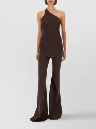 Rick Owens high waist flared trousers with seam detailing