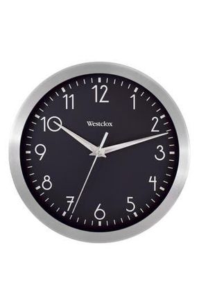 Westclox Aluminum Wall Clock in Silver at Nordstrom Rack