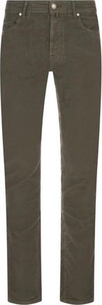 Jacob Cohen Bard 5-Pocket Regular-Slim Fit Broek - Heren - Slim Fit Broeken - Groen - W34 - Katoen - Broeken