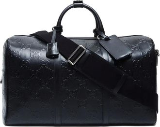 Gucci Borsone Boston in tessuto GG Supreme 2010-2020 - Nero