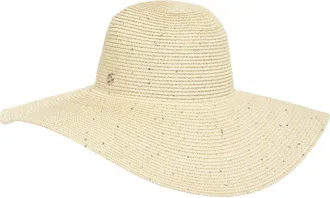 Calvin Klein Marled Sequin Straw Hat in Natural at Nordstrom Rack