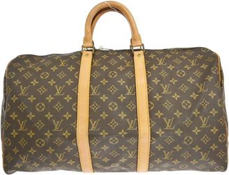 Louis Vuitton Pre-owned Weekend Bags, female, Brown, Size: ONE SIZE Pre-owned Monogram Keepall Duffle Bag