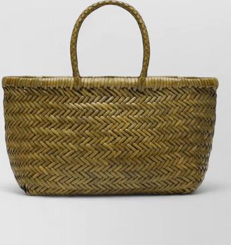 Dragon Diffusion woven beach bag tote top handles