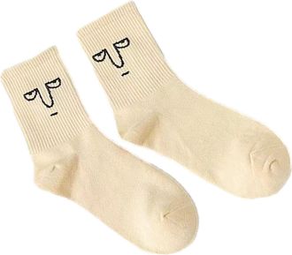 Generic Cute Expression Socks, Funny Crew Socks - Funny Colorful Socks | Fashion Expression Socks, Face Socks, Breathable Expression Crew Socks for Home, Oats