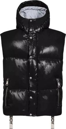 Khrisjoy Zwarte Puffer Bodywarmer met Capuchon - Dames - Bodywarmers - Zwart - 2XS - Polyester - Jassen