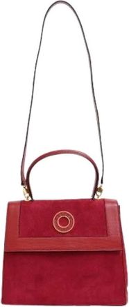 Celine Pre-owned Handbags, female, Red, Size: ONE SIZE Pre-owned Suede Handbag