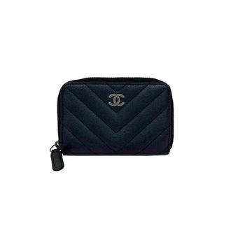 Chanel Black Grained Calfskin Coin Purse/Coin Case (Pre-Owned)