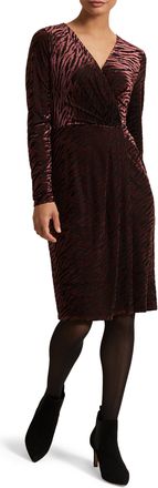 Phase Eight Womens Elina Burnout Dress - Red - Size 16 UK