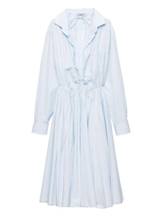 Prada Midi-jurk met V-hals - Blauw