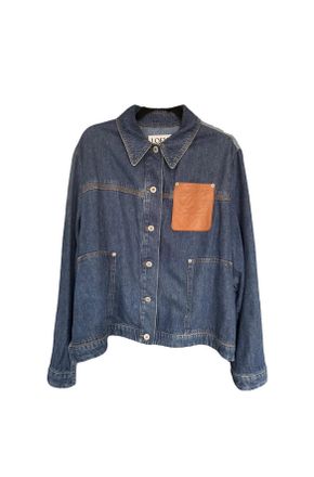 Loewe Denim Leather Patch Jacket Size M