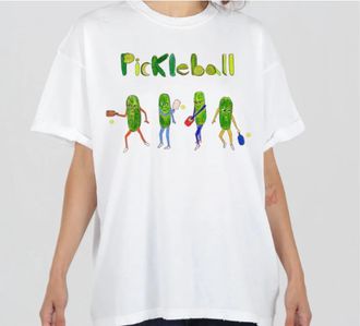 Unfortunate Portrait Pickleball Boyfriend Tee In White