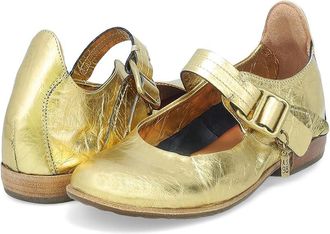 A.S.98 Zaine Womens Flat Shoes Gold : EU 37 (US Womens 6.5-7) M, Leather
