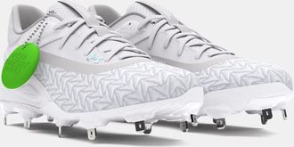 Under Armour Mens Under Armour Yard MT 3.0 3027450-100 White Baseball Cleats DWA3858