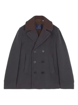 Paul & Shark Double-Breasted Ribbed-Collar Peacoat