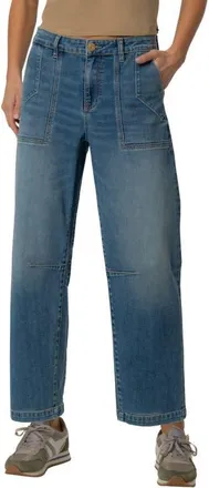 Kut from the Kloth Ashton High Waist Crop Barrel Jeans in Prosperous at Nordstrom, Size 00