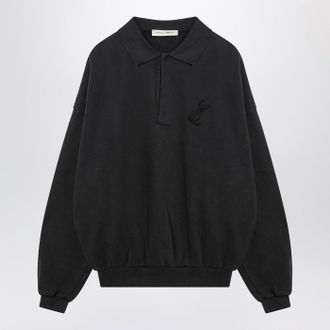 Fear of God Black Washed Polo Sweatshirt