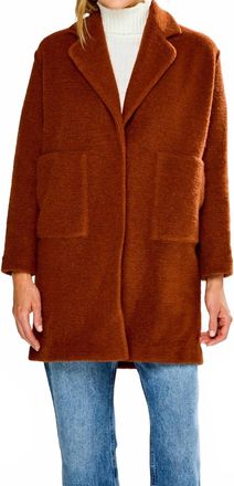 Sara Campbell Chloe Dropped Shoulder Coat In Chestnut