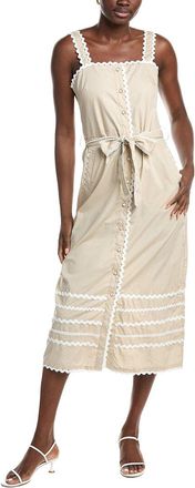Ellen Tracy Ric Trim Poplin Dress