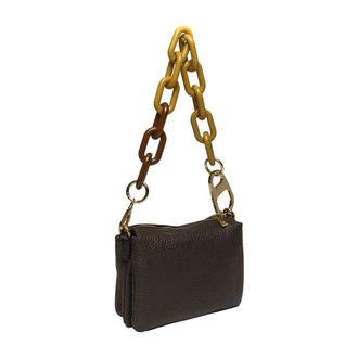 My Best Bags Firenze Reflex Dollaro Schoudertas - Dames - Tassen - Bruin - Maat: ONE Size Leer