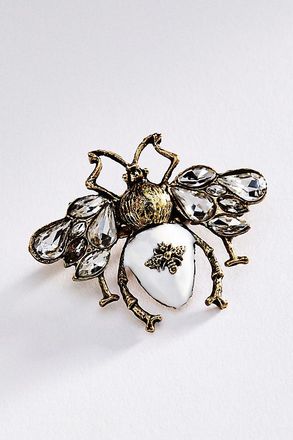 Blossom Box Jewelry Pearl Crystal Bee Brooch