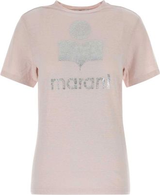 Isabel Marant Zewel T-Shirt - Dames - T-shirts - Roze - M - Linnen - Tops