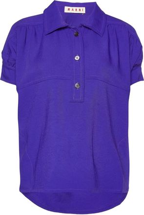 Marni short-sleeve polo top - Blue