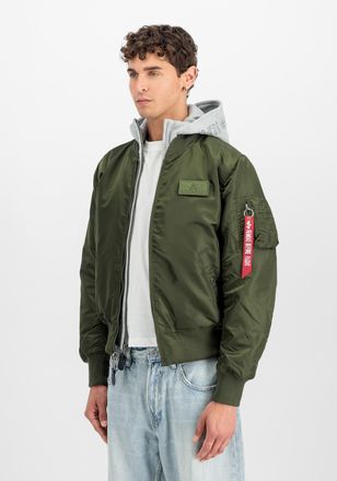 Alpha Industries Bomberjacke ALPHA INDUSTRIES MA-1 D-Tec, Herren, Gr. XXL, gr&uuml;n (dunkelgr&uuml;n), Obermaterial: 100% Nylon, Futter: 100% Nylon, Kapuze: 75% Baumwolle, 25% 