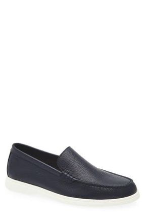 BOSS Sienne Moc Toe Slip-On Sneaker in Dark Blue at Nordstrom Rack, Size 12