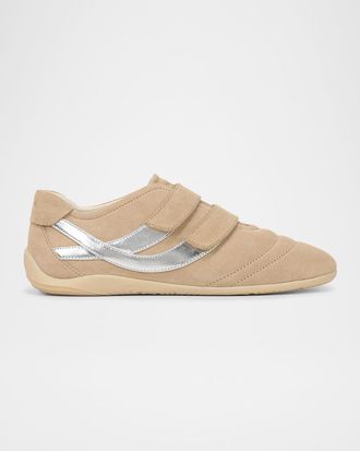 Vince Sonic Suede Grip-Strap Sneakers