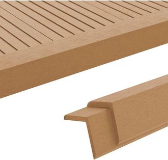 vidaXL Profili Angolari per Bordi 5 pz in wpc 170 cm Color Teak - Vidaxl