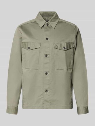 G-Star G-Star RAW Hemdjacke mit Kentkragen und Brusttaschen in Oliv, Gr&ouml;&szlig;e XXL