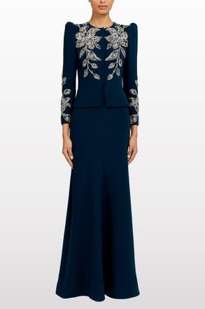 Jenny Packham Dalila Jacket in Blackthorne Blue at Nordstrom, Size 16 Uk