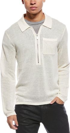 Helmut Lang Zip Linen Polo Shirt