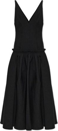 Ami Abito maxi in lana a vita bassa - - Dresses - Donna - Nero - M