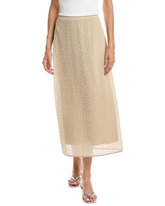 Theory Floral Lace Midi Skirt