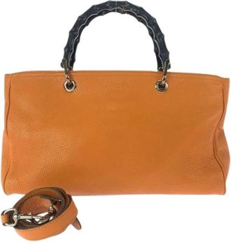 Gucci Pre-owned Handbags, female, Orange, Size: ONE SIZE Pre-owned Leather Handbag