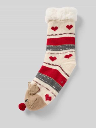 Capelli Socken mit Label-Detail in Beige, Gr&ouml;&szlig;e S/M