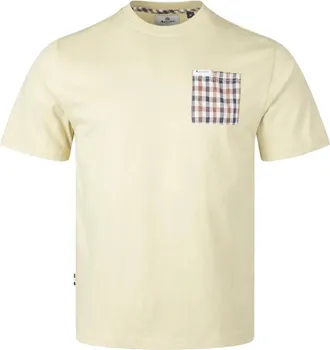 Aquascutum Geruite Zak Tee Beige-S - Heren - T-shirts - Beige - L - Katoen - Tops