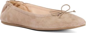 Dune London Womens Ladies Handle - Ruched Ballet Flats - Taupe Leather - Size UK 6