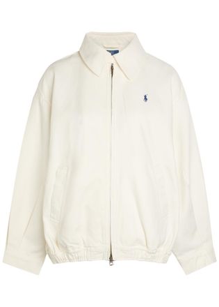 Polo Ralph Lauren Logo-embroidered Twill Jacket - Cream - XL (UK16 / XL)