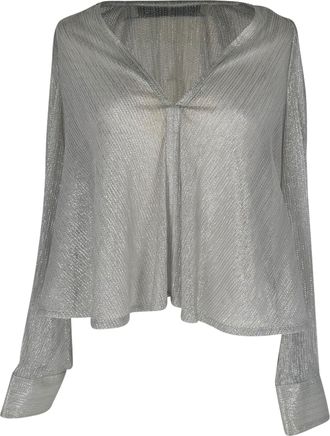 Iro Iro Noumea Blouse in Metallic Silver Polyester