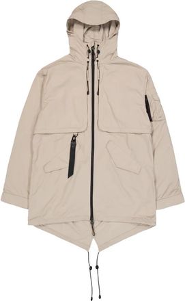 Alpha Industries Utility UV Fishtail Jacket - Heren - Parka Jassen - Beige - L - Katoen - Jassen
