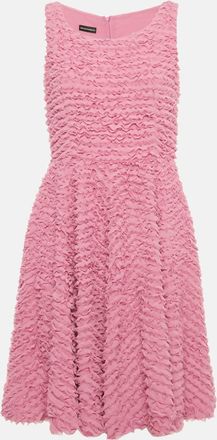 Emporio Armani Pink Pleated Chiffon Short Dress