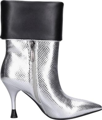 Emanuelle Vee Zilver - Dames - Laarzen met Hak - Grijs - 36 EU - Schoenen