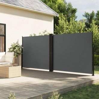 vidaXL Toldo Lateral Retr&aacute;ctil Gris Antracita 160x600 Cm Vidaxl