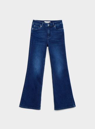 Contemporaine Womens Medium indigo bootcut jean Fit: Flared leg, high rise