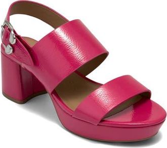 Aerosoles Camera Platform Sandal in Magenta Crinkle Patent at Nordstrom, Size 8.5